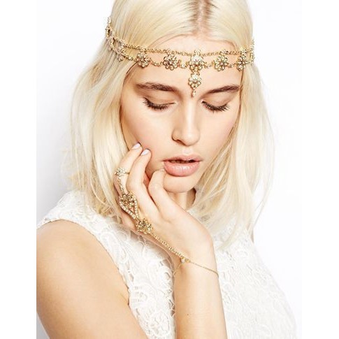 Estilo Europeu E Americano Flor De Moda Pérola Elástica Borla Para A Cabeça Corrente O Cabelo Acessórios em Oferta na Shopee