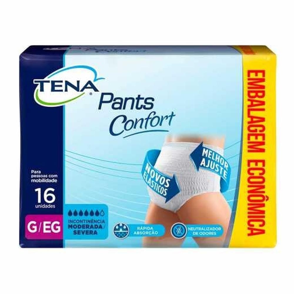 Roupa Íntima Tena Pants Confort Tamanho G com 16 unid.