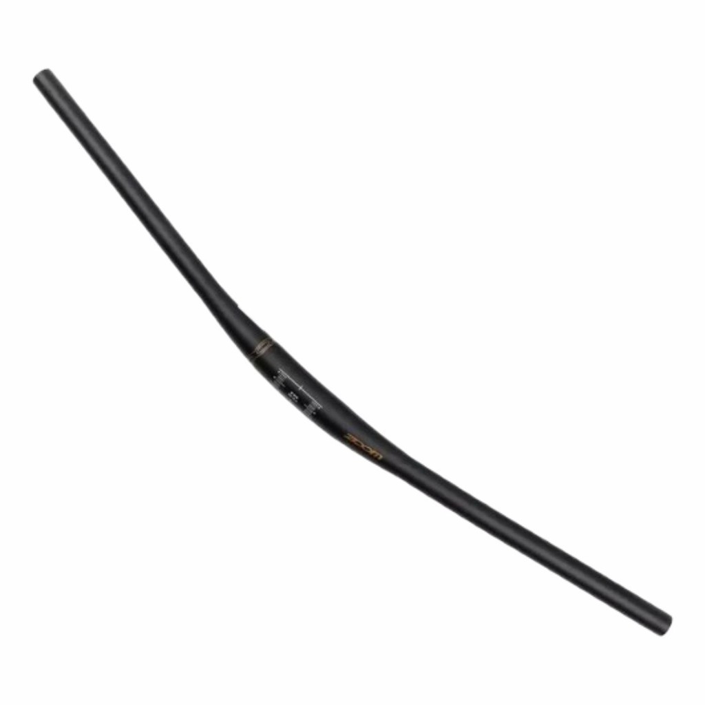 Guidão Reto Flat MTB Alumínio 31.8x740mm Preto Zoom 6º Back Sweep