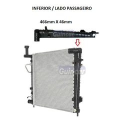 Caixa Radiador Tucson Inferior - Modelo Estriada 466mmx46mm