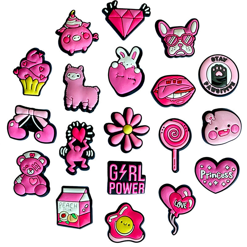 Acessórios para sandálias Pink Female Ins Fashion Acessórios De Moda Feminina Púrpura Botão De Encanto