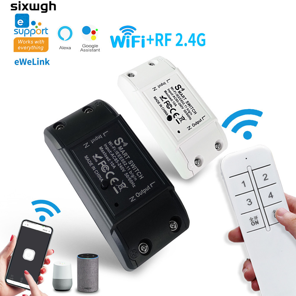 Interruptor inteligente eWeLink WiFi, suporte ao aplicativo eWeLink, compatível com Alexa e Google Home, controle por