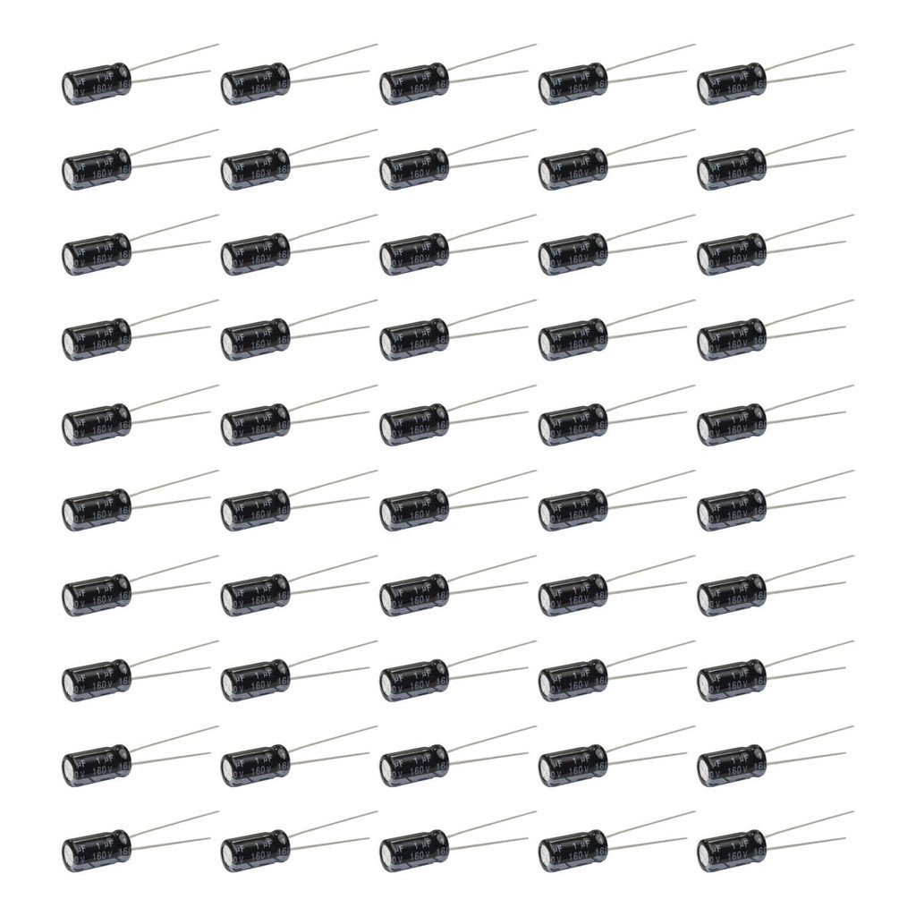 50x Capacitor Eletrolítico 1uf x 160v 105º - kit c/50 peças