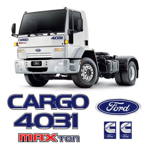Kit Emblema Adesivo Caminhão Ford Cargo 4031 Maxton Cummins