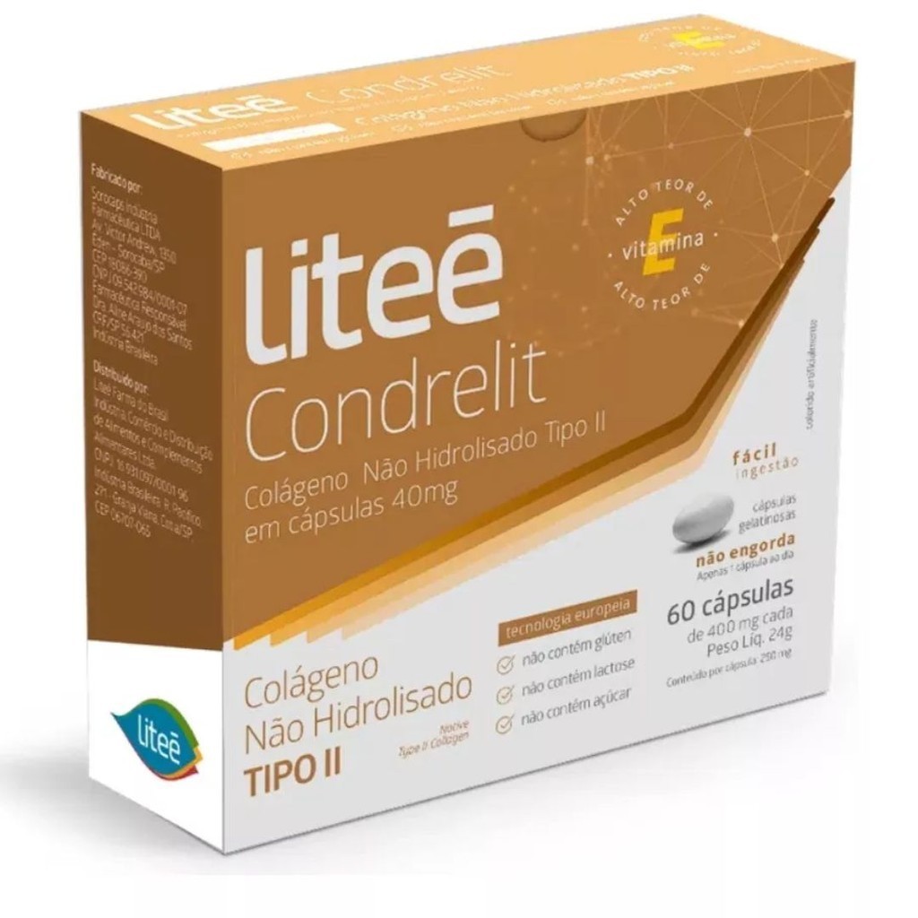 Colágeno Condrelit Não Hidrolisado Tipo II - 60 Cápsulas - Health