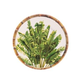 Prato para Sobremesa Wolff Palm Tree Branco de Melamina 22cm