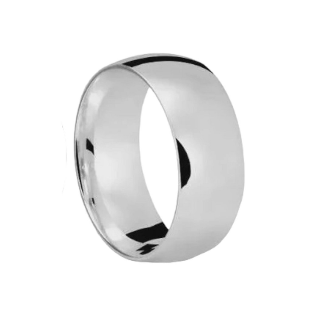 Aliança Prata Aço Legitima Grossa Namoro Compromisso 8mm em Oferta na Shopee
