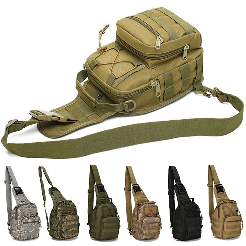 Bolsa Tática Transversal Impermeável Peito E Ombro Masculina Feminina Sling Sport