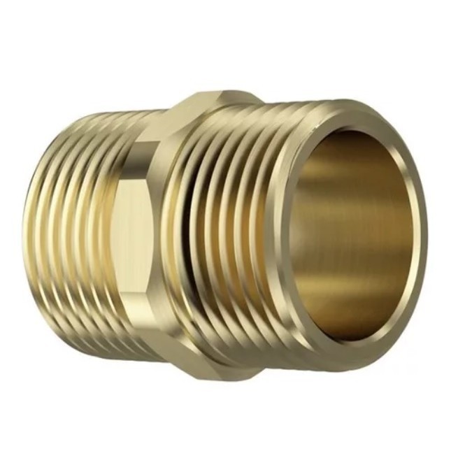 Niple (nipel) Água Metal Latão 1/2 X 1/2 - Rosca Macho