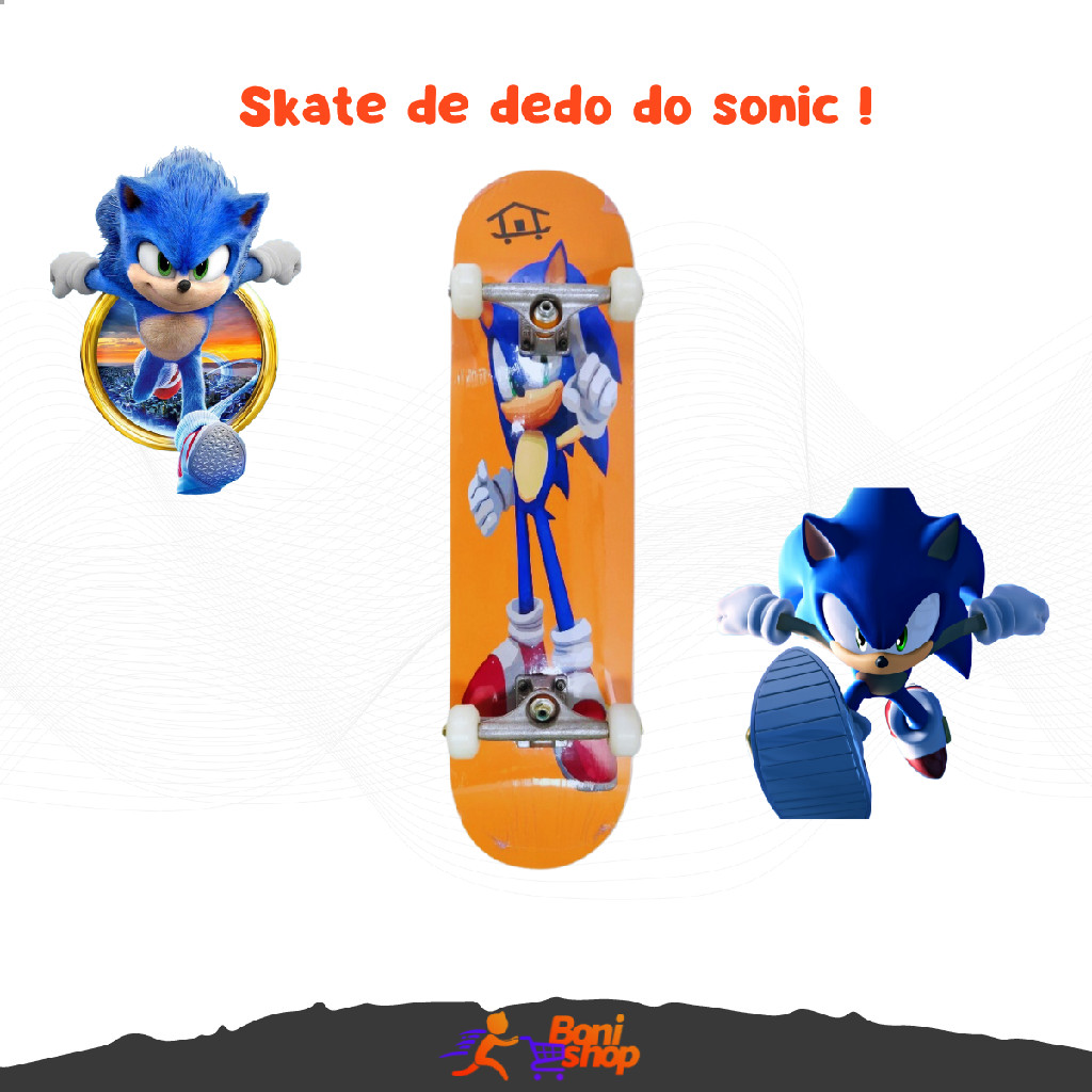 Skate de Dedo com Rolamento Tema Sonic