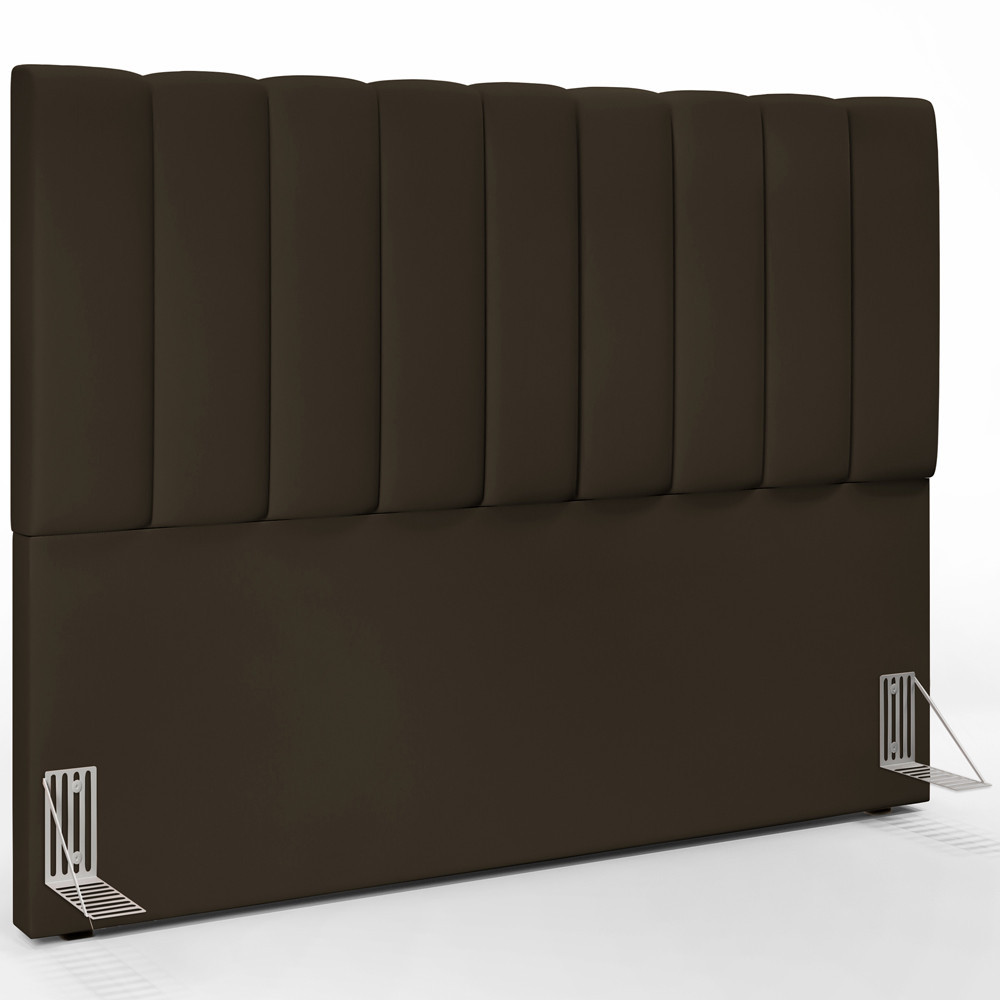 Cabeceira Cama Box Casal Queen 160 cm Dália W01 Suede Marrom - Lyam Decor - Home & Living