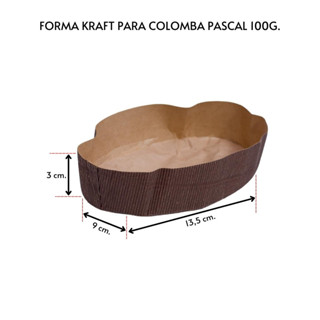 KIT C/ 50 UN. DE FORMA KRAFT P/ COLOMBA PASCAL 100 G. em Oferta na Shopee