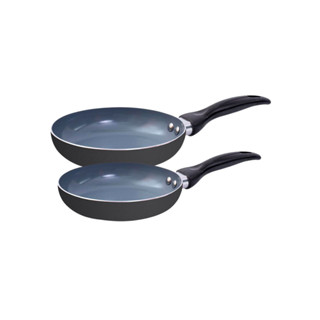 jogo de frigideiras 2 pçs antiaderentes de cerâmica e alumínio - oikos em Oferta na Shopee