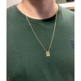 Colar Escapulário Dourado Banhado 18k Sagrado Coração - Colar Religioso Jesus Colar Unissex