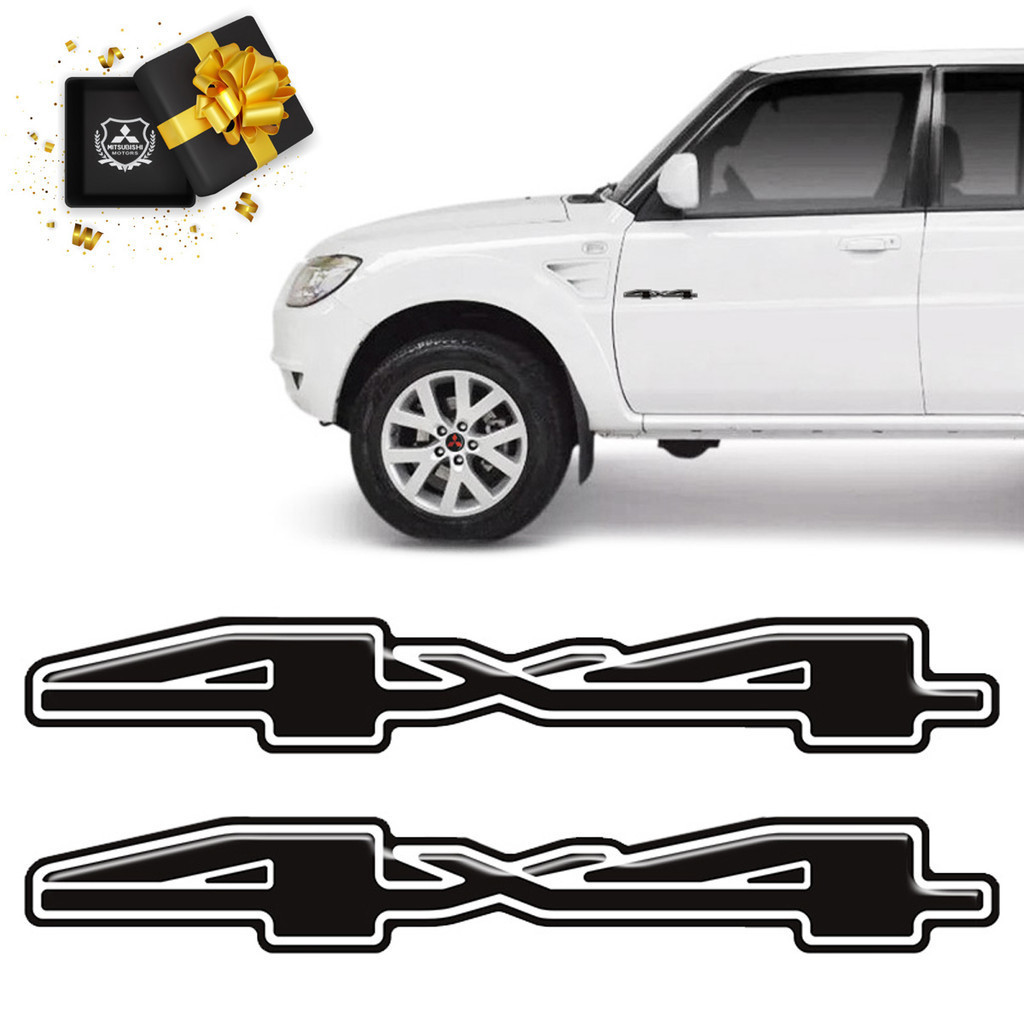 Adesivos 4x4 Pajero Tr4 2014/2016 Emblema Lateral Resinado Genérico