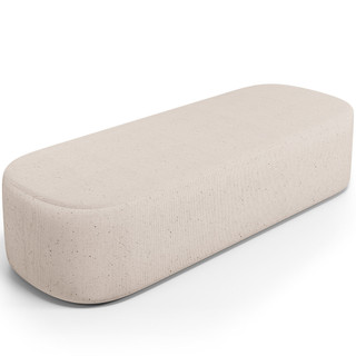 Puff Decorativo Orgânico para Living Quarto 195cm Doha W01 Linho Cru - Lyam Decor em Oferta na Shopee