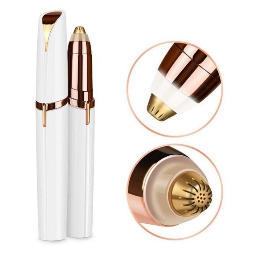 KIT Depiladora Caneta Aparadora De Sobrancelha Rosto Portátil Elétrico Recarregável NS02