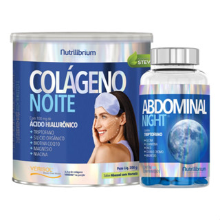 Suplemento Colágeno Noite 200g Com Ácido Hialurônico + Abdominal Night Nutrilibrium
