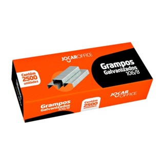 GRAMPO GALVANIZADO 106/8 2.500 UNIDADES - JOCAR OFFICE em Oferta na Shopee