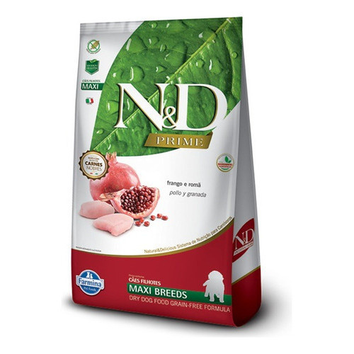 Ração N&d Prime Filhote Maxi Frango E Romã 10.1kg