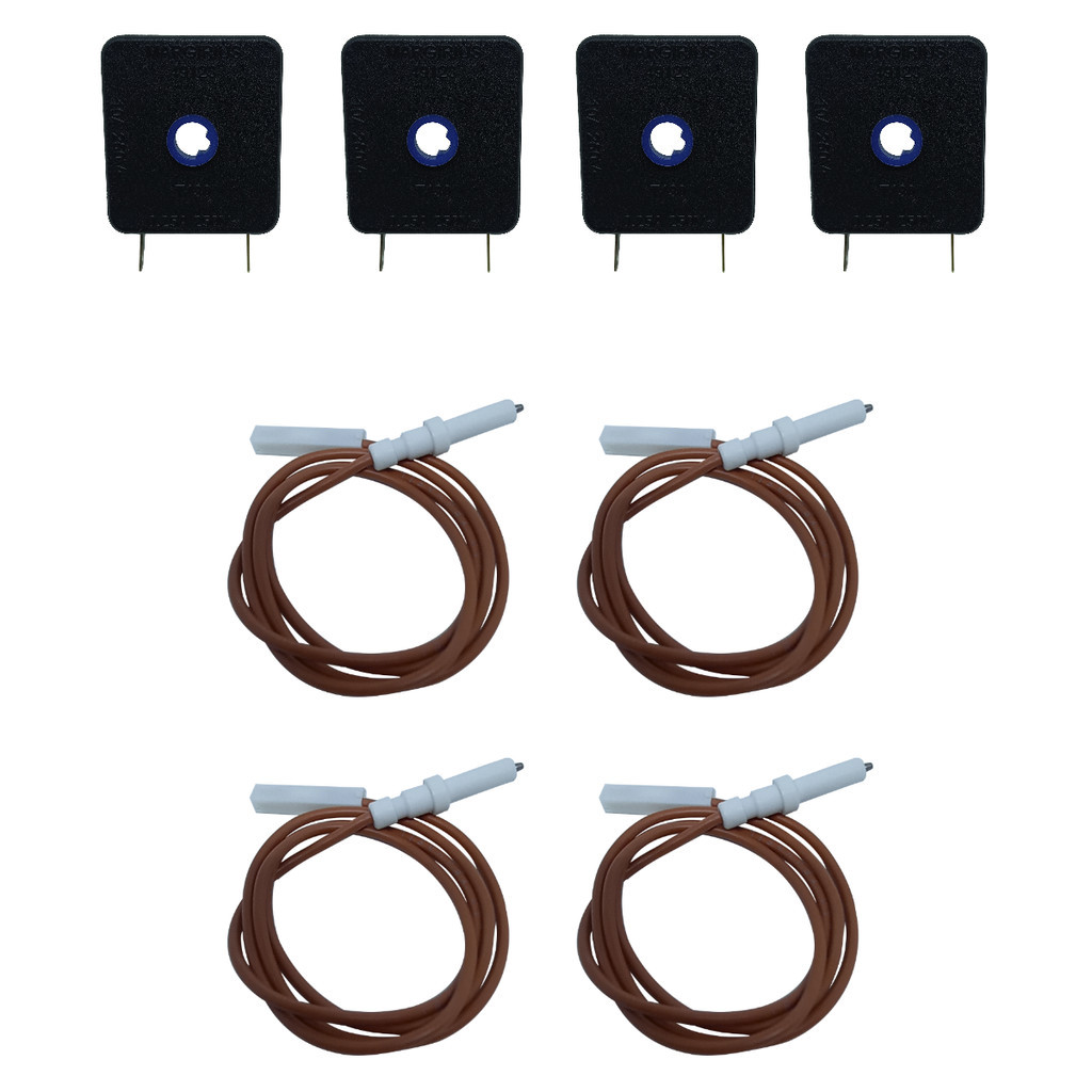Kit Eletrodo Vela + Interruptor  Rotativo Acendimento Automático Fogão Cooktop 4 Bocas 1519 20874 Fit Line 26342 Fischer