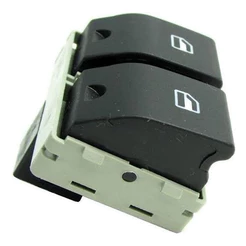 Botão de Vidro Elétrico Duplo Gol G4/G5/Fox/Crossfox/Polo - 2 Estagios (Fundo Preto)