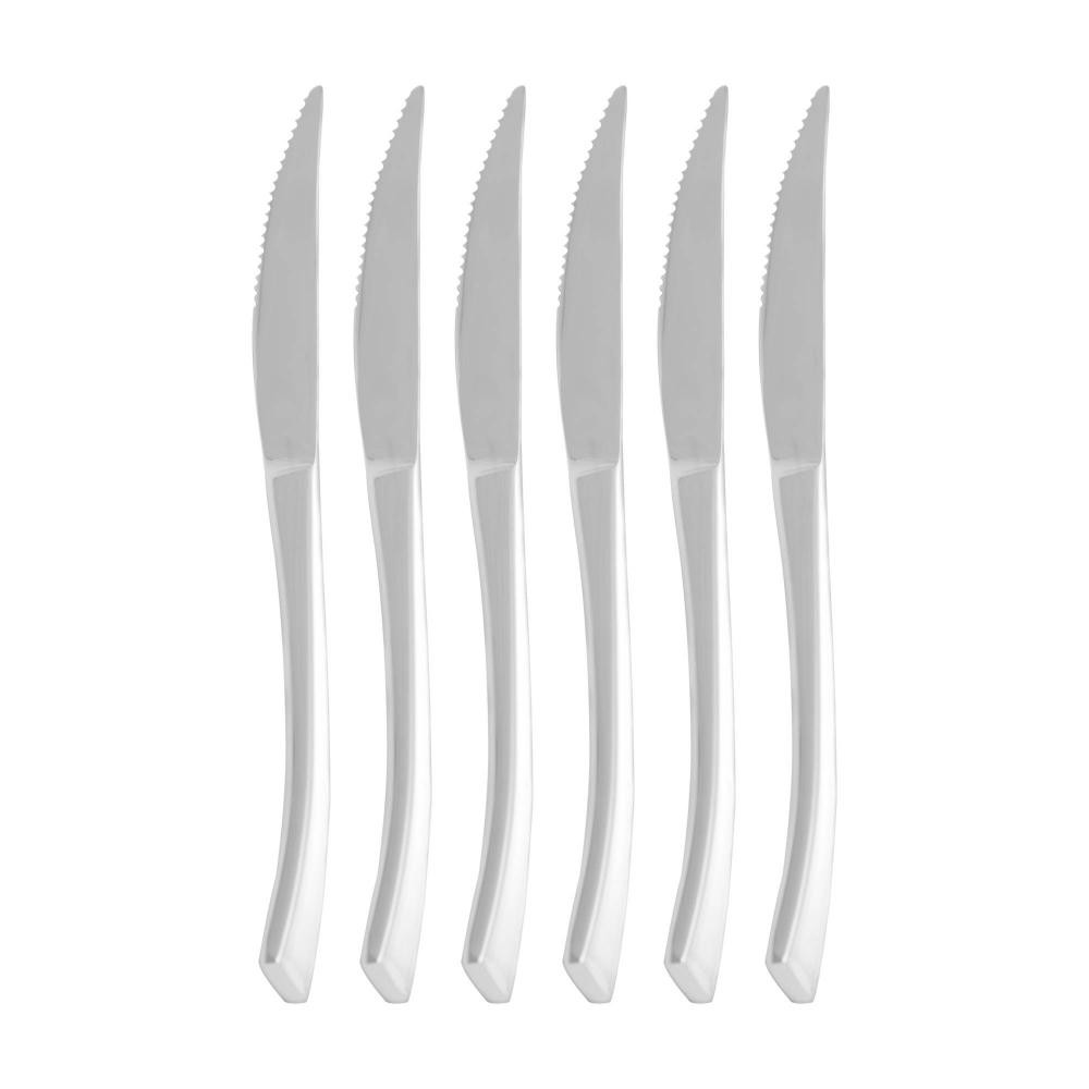 6 Facas para Churrasco Berna Wolff Aço Inox em Oferta na Shopee