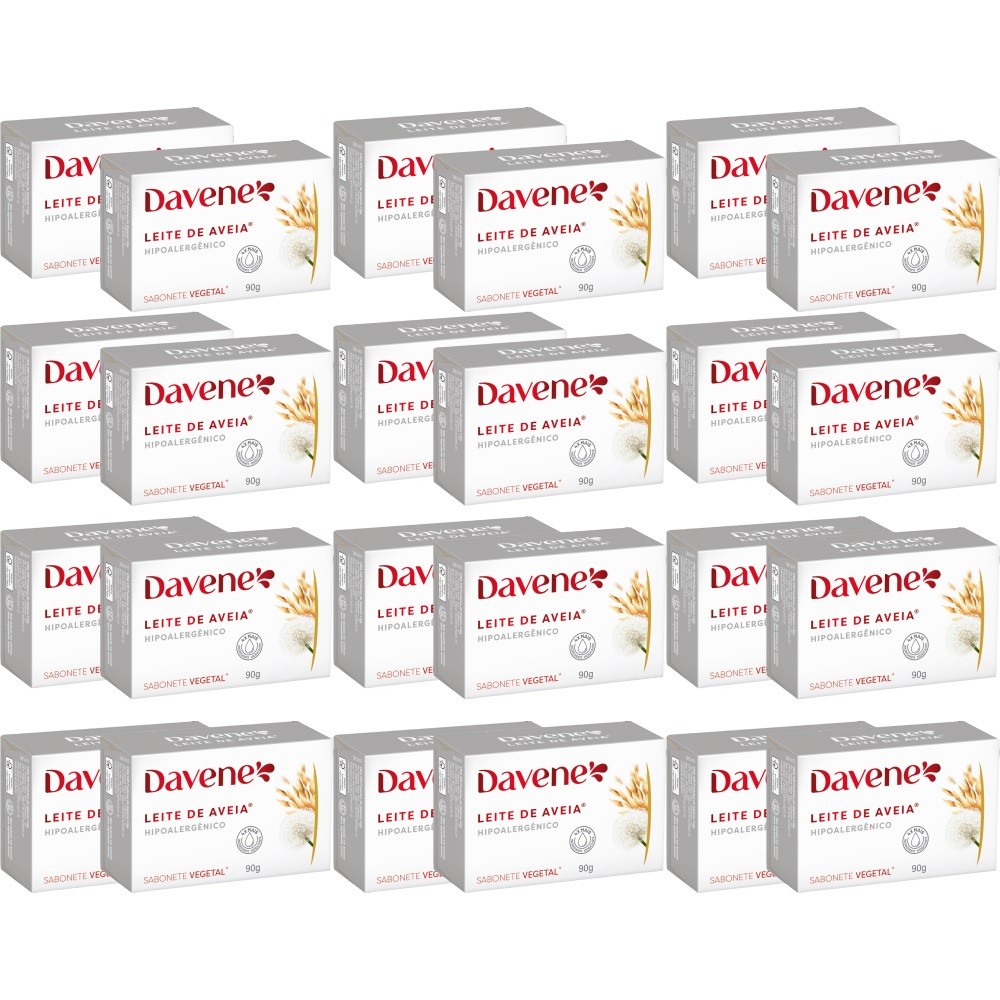 24UN Sabonete Vegetal Leite Aveia Hipoalergenico 90g Davene