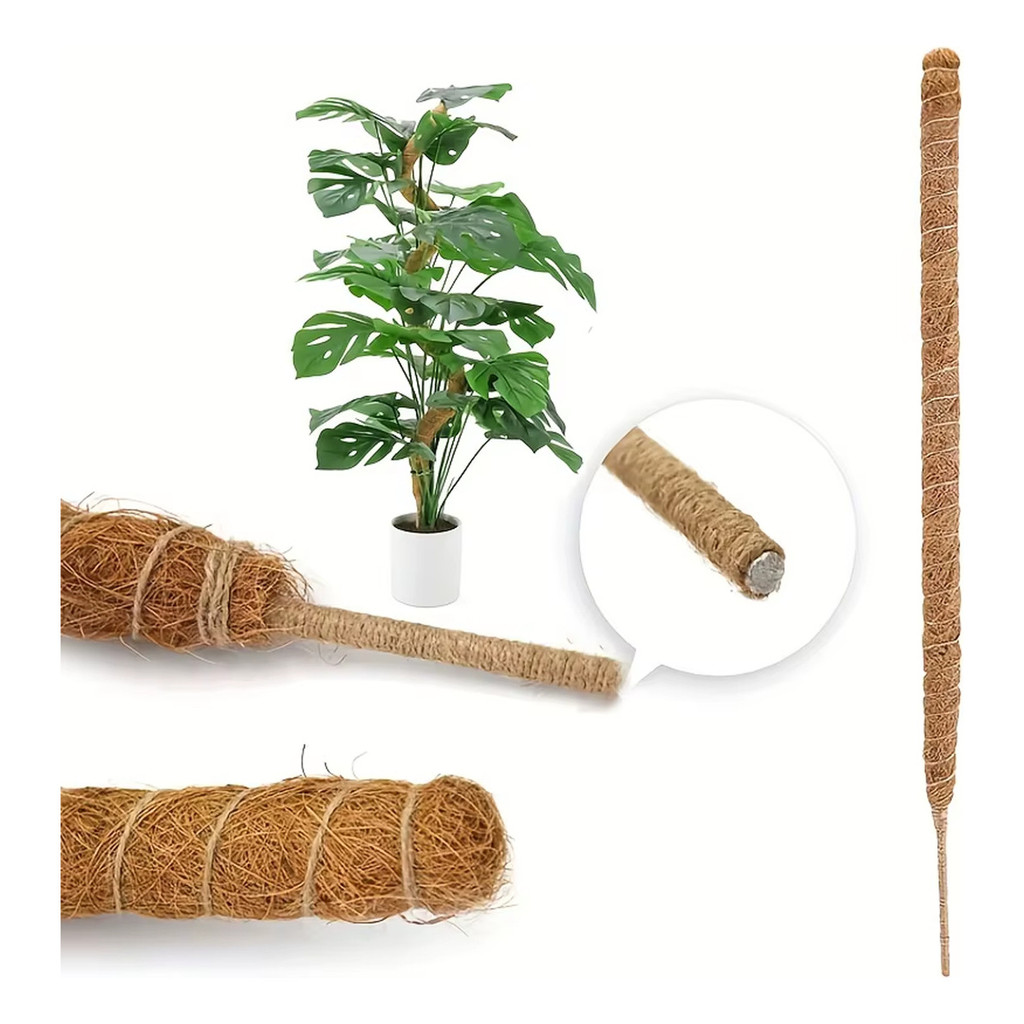 Estaca Fibra De Coco Tutor para Plantas Trepadeira Orquideas 1,5 Metros