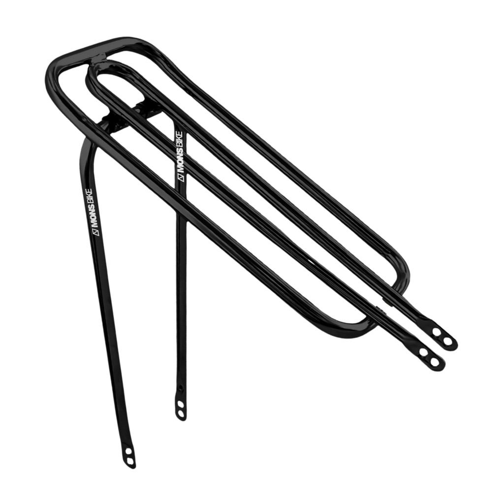Garupa Reta Preta Cromada Estilo Bh Para Bike Bagageiro Garupeira Bicicleta Aro 20 à 26
