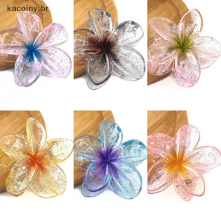 Clipes De Flor De Cabelo kainy Hair Flower Clips Plumeria Havaiana Flores De Praia Garra Barrettes Acessórios Barrette Kids Colorida Feminina BR