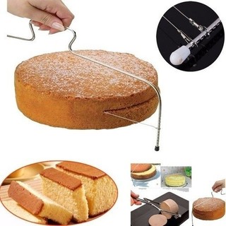 Cortador De Bolo Nivelador Fatiador Fio Duplo Aço Inox Patisserie Bolo Recheado