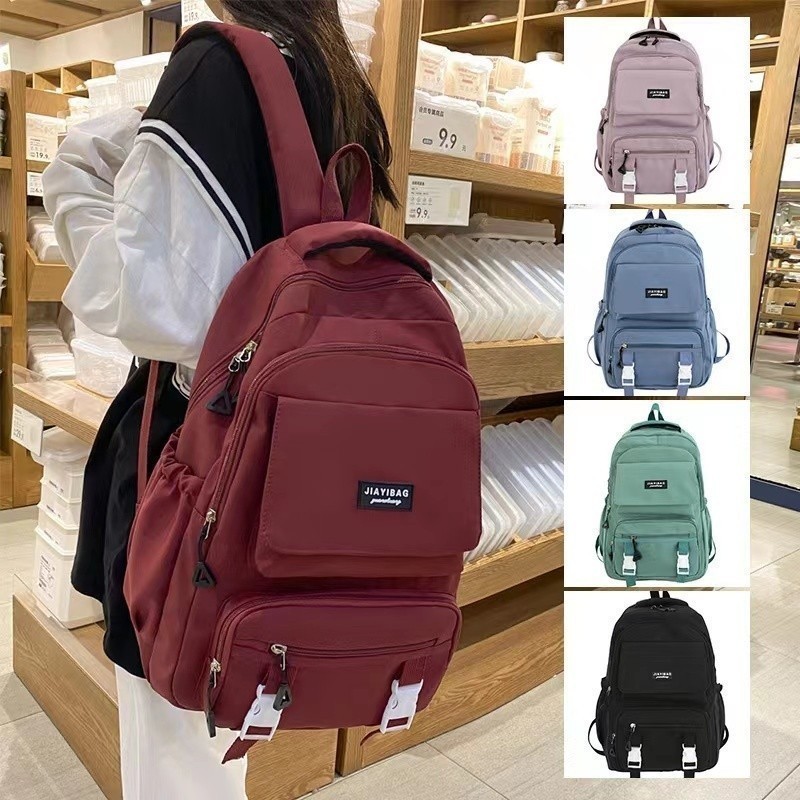 Mochila Escolar De Grande Capacidade Para Estudante Feminina Nylon Impermeavel em Oferta na Shopee
