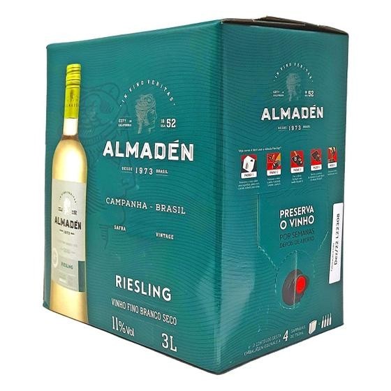 VINHO ALMADÉN RIESLING BAG IN BOX 3LTS em Oferta na Shopee
