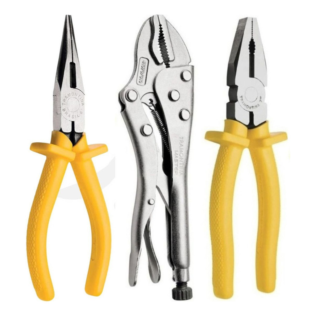 Kit Ferramenta de Alicate Profissional Tramontina 3 Peças em Oferta na Shopee
