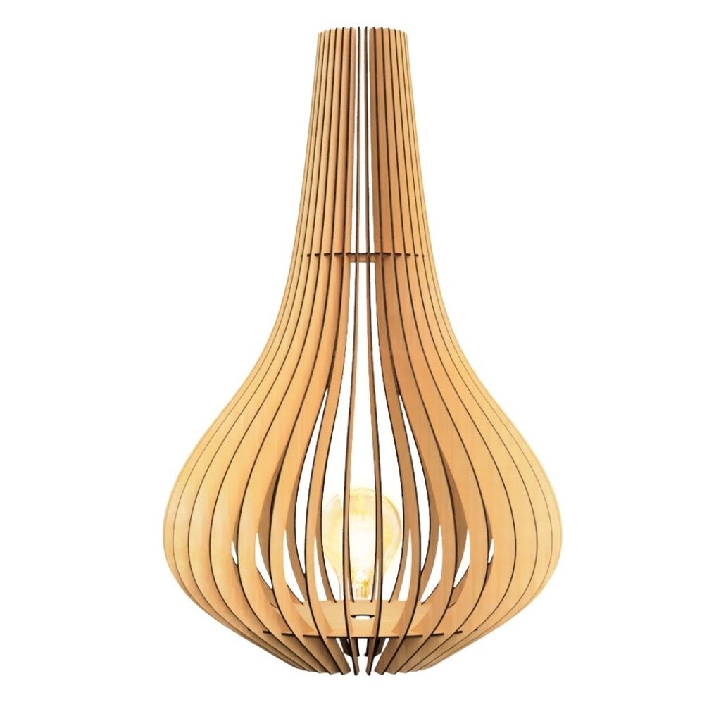 Abajur Grande de Chão MDF Luminária - MDF CRU 70x48cm