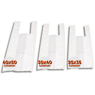 500 Sacolas Plásticas Brancas Virgem, Leve e Econômica em Oferta na Shopee