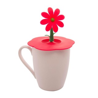 Tampa Lyor de Silicone para Copos e Xícaras Flor Vermelha em Oferta na Shopee