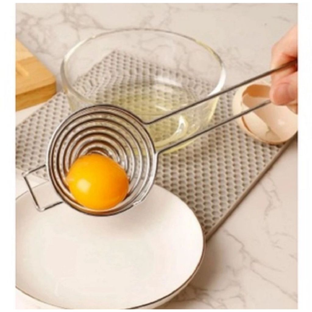 Separador Gema Clara Ovo Inox Pratico Utensilio Cozinha Gourmet Separar Tigela Evita Casca