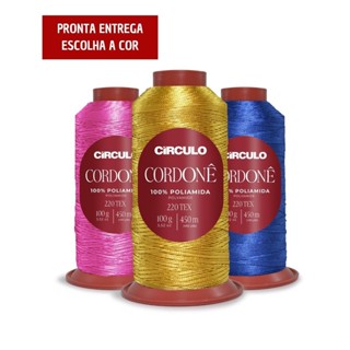 Fio Cordonê Circulo 100g 450mts - Macio e Cores Vibrantes - 100% Poliamida em Oferta na Shopee