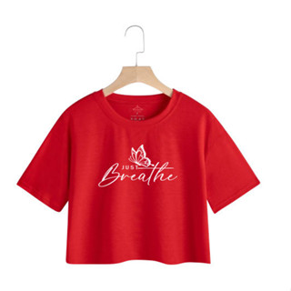 Camiseta Feminina Cropped Básica De Malha Algodão Breathe