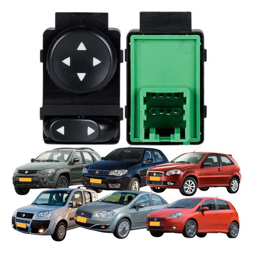 Botão Retrovisor Elétrico Palio Doblo Linea Punto Strada em Oferta na Shopee