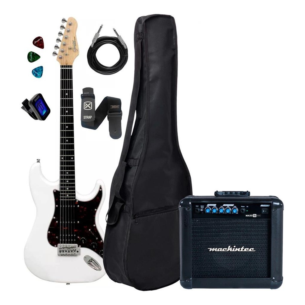 Guitarra Giannini G101 Wh/tt Kit Capa Cubo + Acessorios