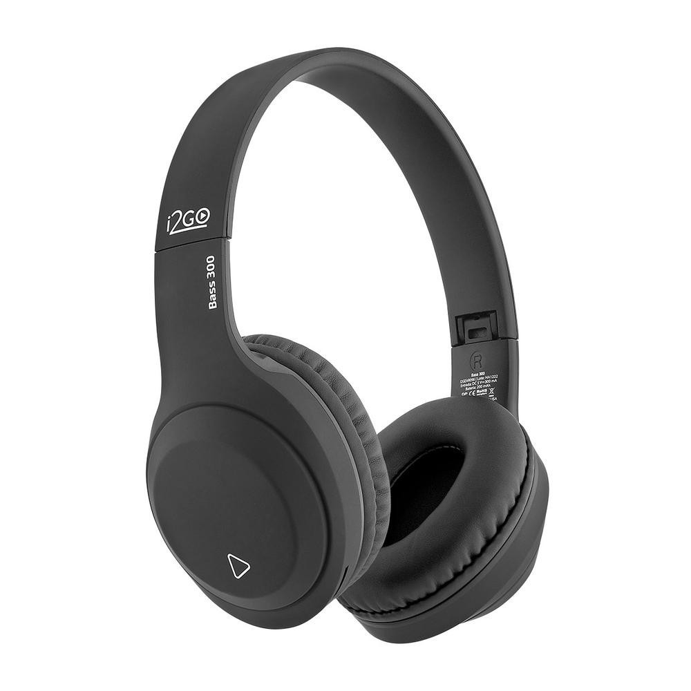 Headphone Bluetooth Bass 300 i2GO Até 10h De Bateria em Oferta na Shopee