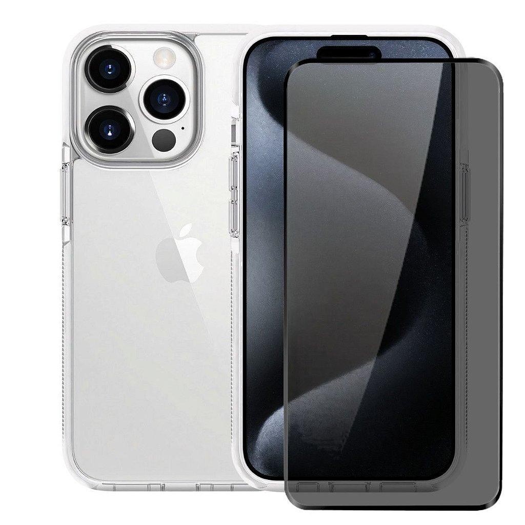 Kit Capa Anti-Slip  e Pelicula Defender Pro Privacidade para iPhone 15 Pro Max - Gshield