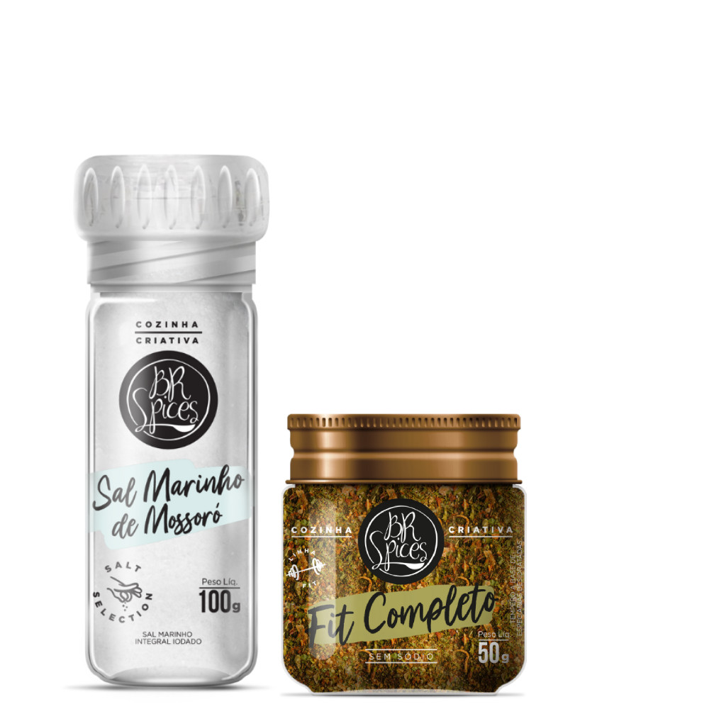 Fit Completo + Moedor de Sal Marinho BR Spices em Oferta na Shopee