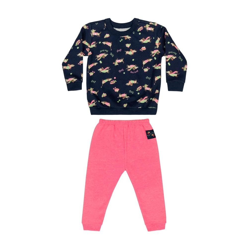 Conjunto Blusão e Calça Bebê Menina Bee Loop - Baby & Kids Fashion