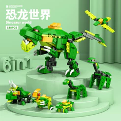 6 em 1 compatível Lego bloco de construção robô helicóptero castelo veículo blindado modelo montagem educacional brinquedo presente