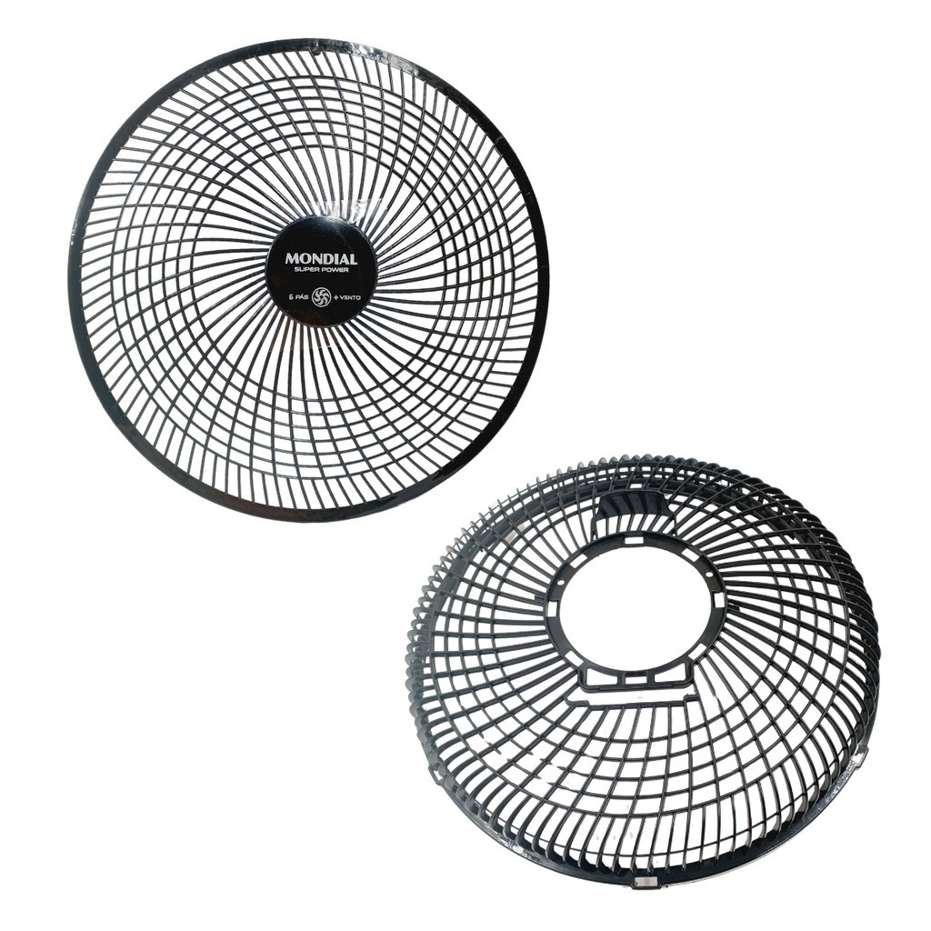 Conjunto Grade de Ventilador Mondial Frontal e Traseira 30cm