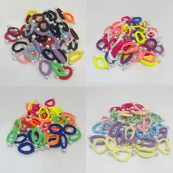 Kit 50 Pcs MINI Elástico De Cabelo Com Pérolas Xuxinhas Rabicó Cabelo/Otimo Qualidade
